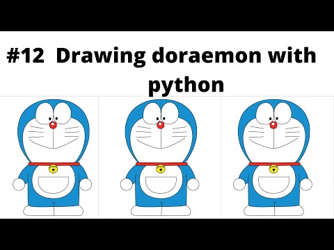 #12 Drawing Doraemon with python #shortvideo #doraemon #programming #tech #python