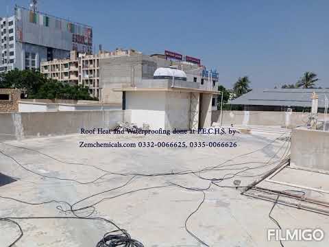 Roof Heat and Waterproofing with Canvas Membrane done at Nursery, P.E.C.H.S