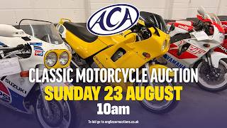 🔴 LIVE CLASSIC MOTORCYCLE AUCTION – ANGLIA CAR AUCTIONS – SUNDAY 23 AUGUST 2026