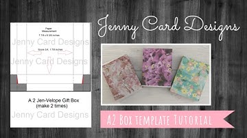 How to Make an A2 Card Box Set Tutorial | Jenny Card Designs Templates | DIY Crafts
