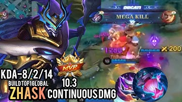 BACK TO META!!  Zhask Revamp with New OP Item 100% Deadly! - Build Top 1 Global Zhask ~ MLBB