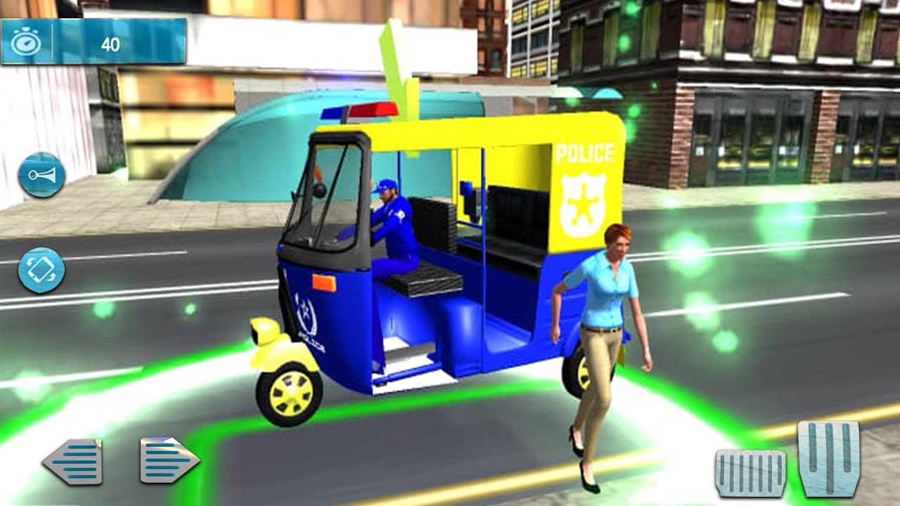 Police Tuk Tuk Auto Rickshaw