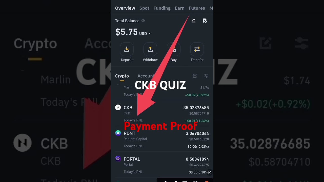 Binance Learn and Earn CKB Quiz Answers ||Payment Proof|| Binance Academy
