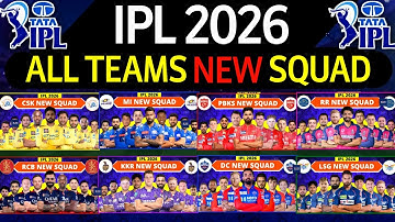 IPL 2026 - All Team Squad | IPL Teams 2026 Players List | RCB,CSK,MI,KKR,SRH,GT,DC,PBKS,RR,LSG