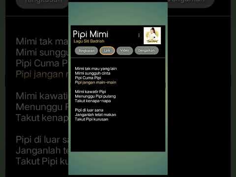 lirik lagu pipi mimi #lagu #lirik #liriklagu #sitibadriah