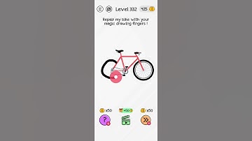 #Shorts Brain Dom Game Challenge 2022 | level 332 | Repair my bike with your magic drawing fingers!