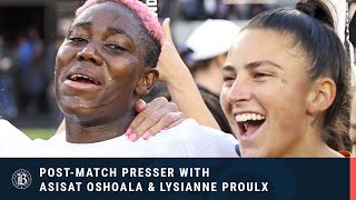 Bay FC | Post-Match Press Conference with Asisat Oshoala and Lysianne Proulx