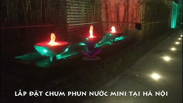 Lắp Đặt Đèn Âm Nước Cho Tiểu Cảnh Phun Nước Mini Tại Hà Nội