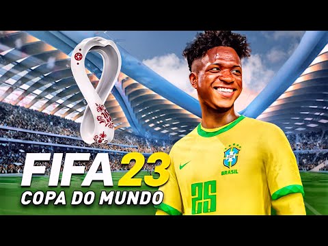 MINHA PRIMEIRA VEZ JOGANDO O MODO COPA DO MUNDO 2022 NO FIFA 23