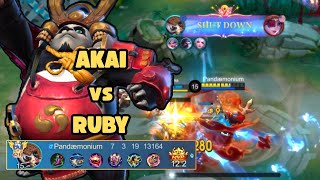 Vs Ruby in Mythical Immortal — Top Global Akai | Mobile Legends