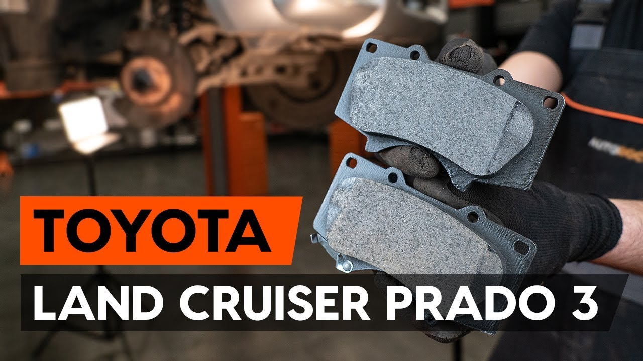 How to change front brake pads on TOYOTA LAND CRUISER PRADO 3 (J120
