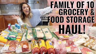 HUGE Grocery Haul + Food Storage Haul for Family of 10! | Grocery Tips & Tricks | Jordan Page