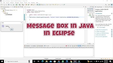 how to create a message box in java in eclipse |Pop up message box in java in eclipse