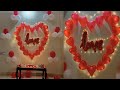 Valentine Day Heart Shape Balloon Decoration Ideas l Simple & Easy Surprise valentine Decor Ideas