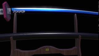 Demon slayer tomioka sword 3d preview 2