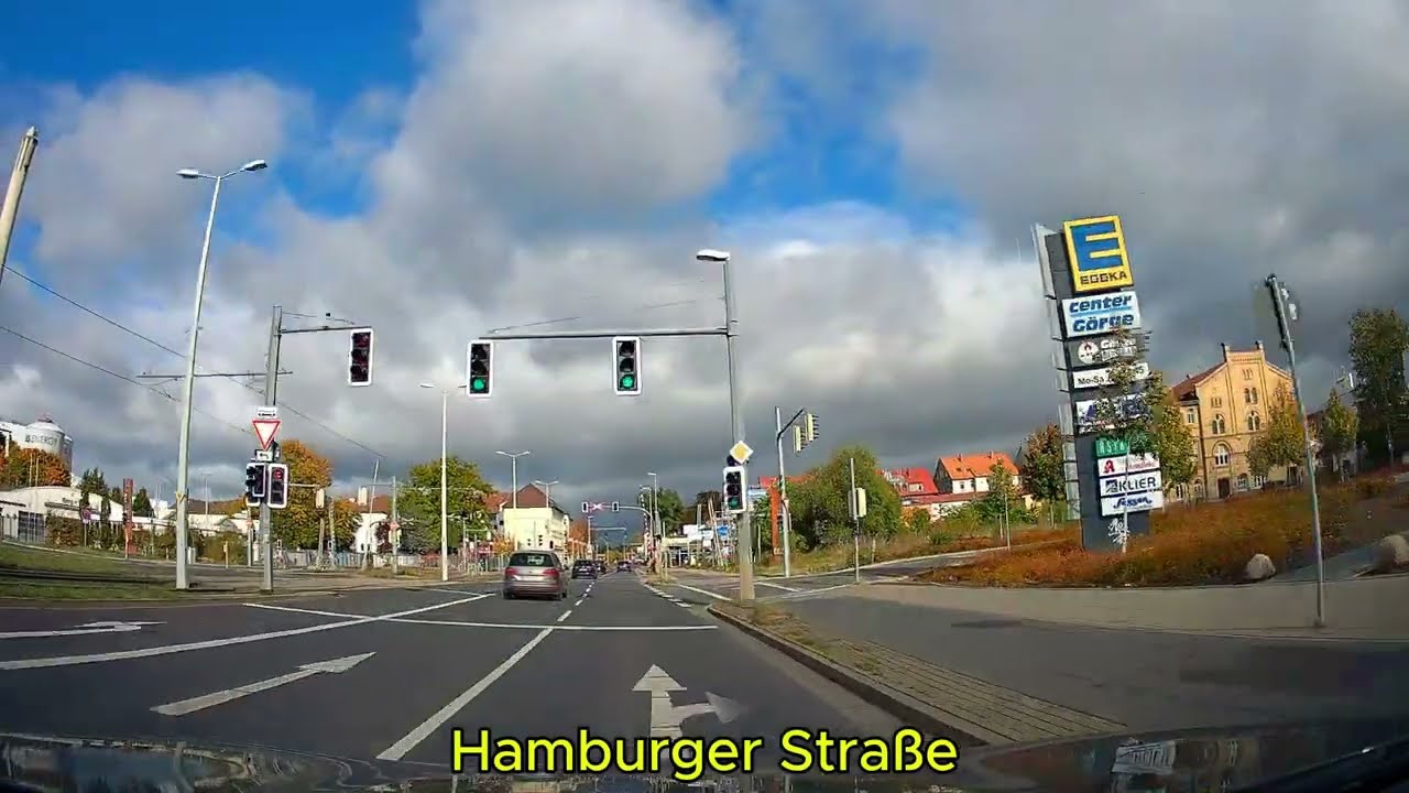 Driving  in Braunschweig / Germany - in Autumn ( 13. October 2024 )