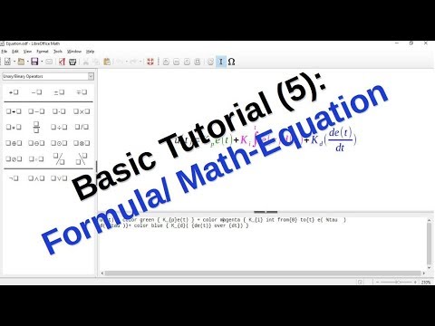 LibreOffice Tutorial (5): How to create formula/Math-equation - YouTube