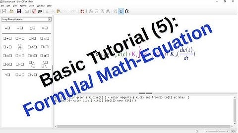 LibreOffice Tutorial (5): How to create formula/Math-equation