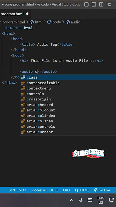 🧑🏻‍💻 How To Add Audio Tag | Html css  #coding #shorts #viral