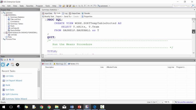 Using the Query Builder in SAS Enterprise Guide 8.1 - SAS Video Portal