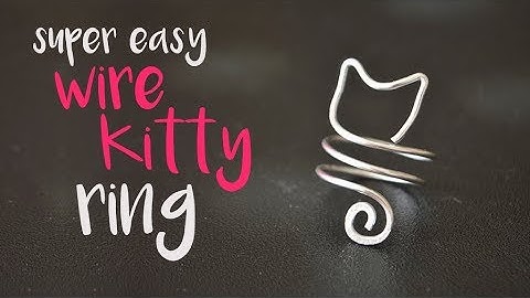 DIY How to make an easy wire cat-ring. Easy wire wrapping