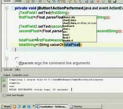 ComboBox for Java using NetBeans. Part 4 of 5