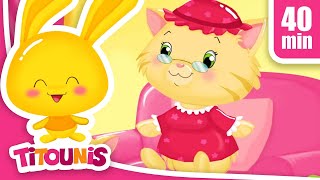 COMPTINES | Chansons pour enfants | 3 petits chatons | 40 minutes