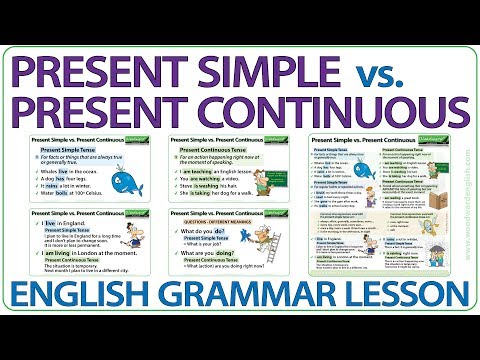 Present Simple vs. Present Continuous - English Grammar Lesson