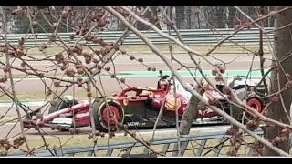 Ferrari SF-25 Hamilton first lap out @AlbertoSalin