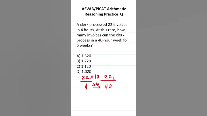 ASVAB/PiCAT Arithmetic Reasoning Practice Test Q: Rates/Proportions #acetheasvab #grammarhero
