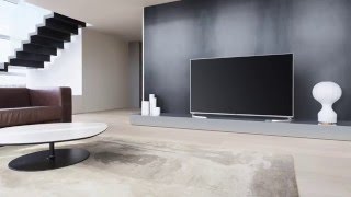 Elegance 49-inch TV Stand with Two Curio Cabinets Panasonic's Switch Design Pedestal