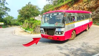 KSRTC Bus And Bike Turning On Hairpin bend At MM Hills