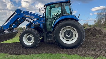 New Holland T4.95 Loader Work - MOVING DIRT!