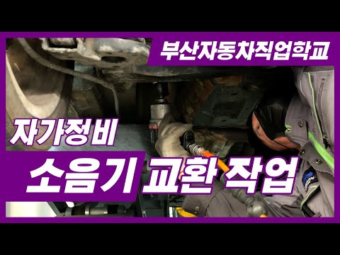 부산자동차직업학교 I 자가정비 I 자동차 소음기 교환 작업 (기아 올 뉴카렌스)