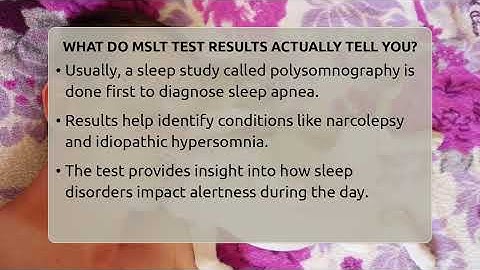 What Do MSLT Test Results Actually Tell You? - Sleep Apnea Support Network
