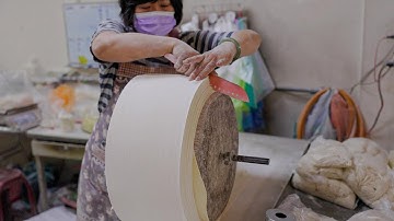 Noodle maker in traditional market, Dumpling Wrapper, Oil Noodle Making/水餃皮,麵條,油麵,黃麵製作 - Taiwan Food