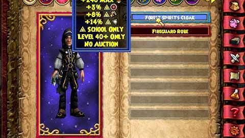 Wizard 101 Best level 40 hat, robe, boots, & ring