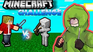 100 Mutant Skeleton VS Me in Minecraft | #1 challenge video |