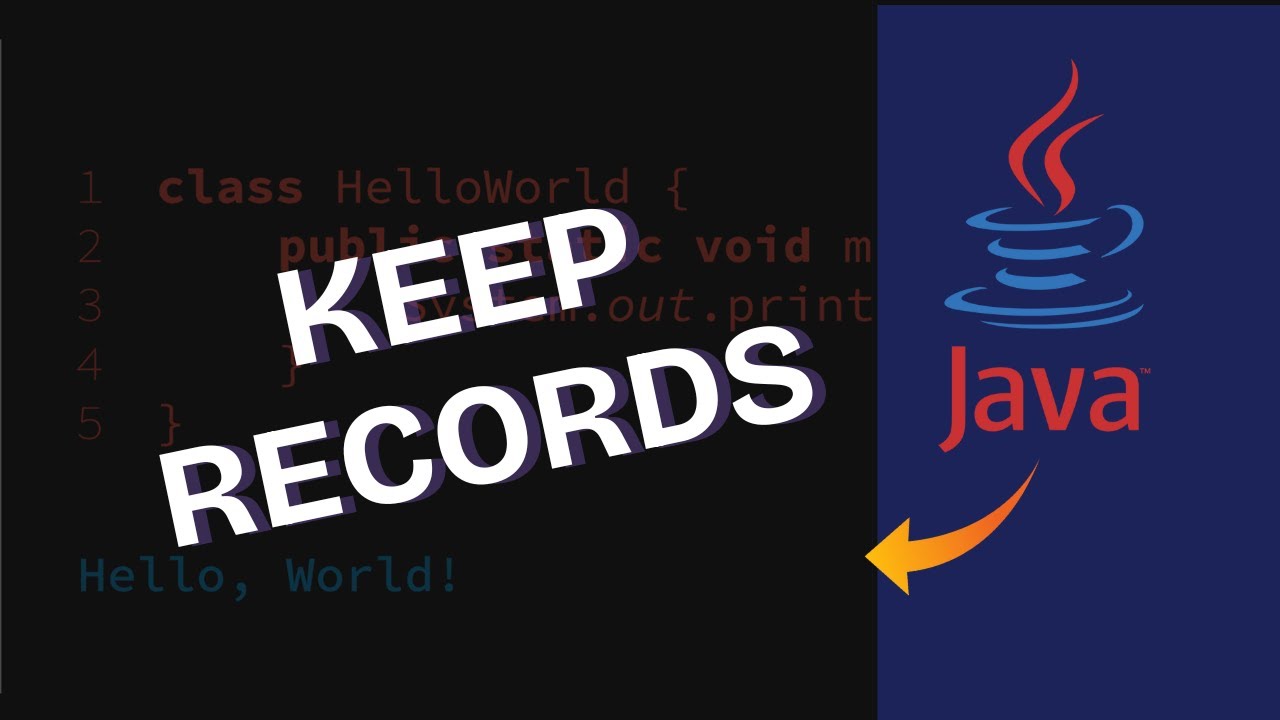How to Keep Records in Java 2025? - YouTube