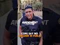 Cop challenge man over public speaker