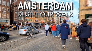 Amsterdam Autumn Rush Hour Walk | 5k l 60 UHD Amsterdam Sounds