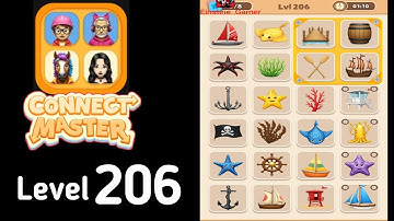Connect Master Match Puzzle level 206 Guide Walkthrough Solution