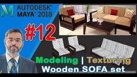 Autodesk Maya Modeling Texturing Sofa | Maya Sofa Tutorial | Autodesk Maya Full Course L#12