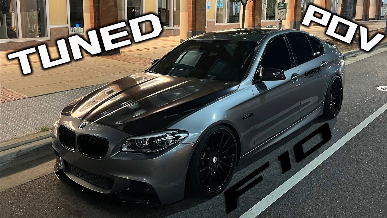 400 HP BMW F10 535i DOWNTOWN CITY NIGHT POV *STRAIGHT PIPED N55* - YouTube