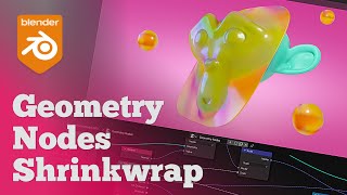Shrinkwrap with Blender 3.1 Geometry Nodes - TUTORIAL