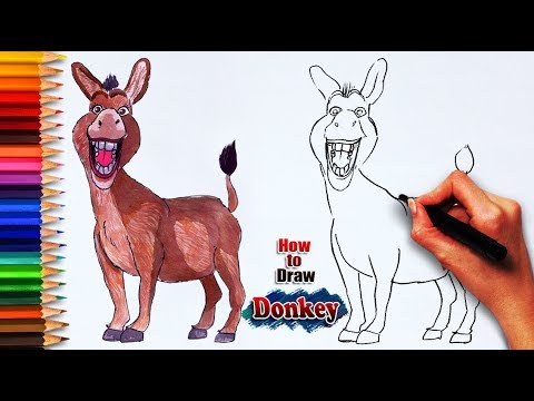 How to Draw Donkey from Shrek | Donkey Drawing | Donkey drawing