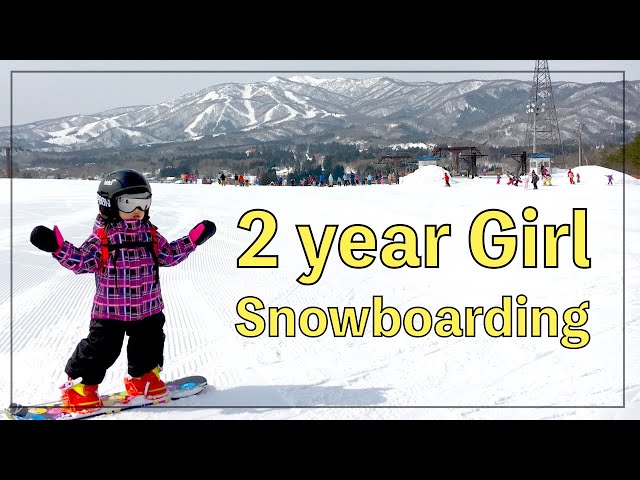 2 years old snowboarding