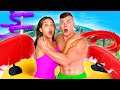 24 HOUR OVERNIGHT WATERPARK CHALLENGE!!