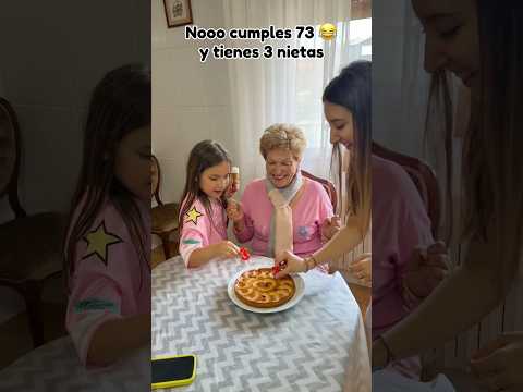 🎂 CUMPLEAÑOS de la ABUELA 😍 CUMPLE 37 😂 y sus NIETAS LA LÍAN 🤣 #viralvideo