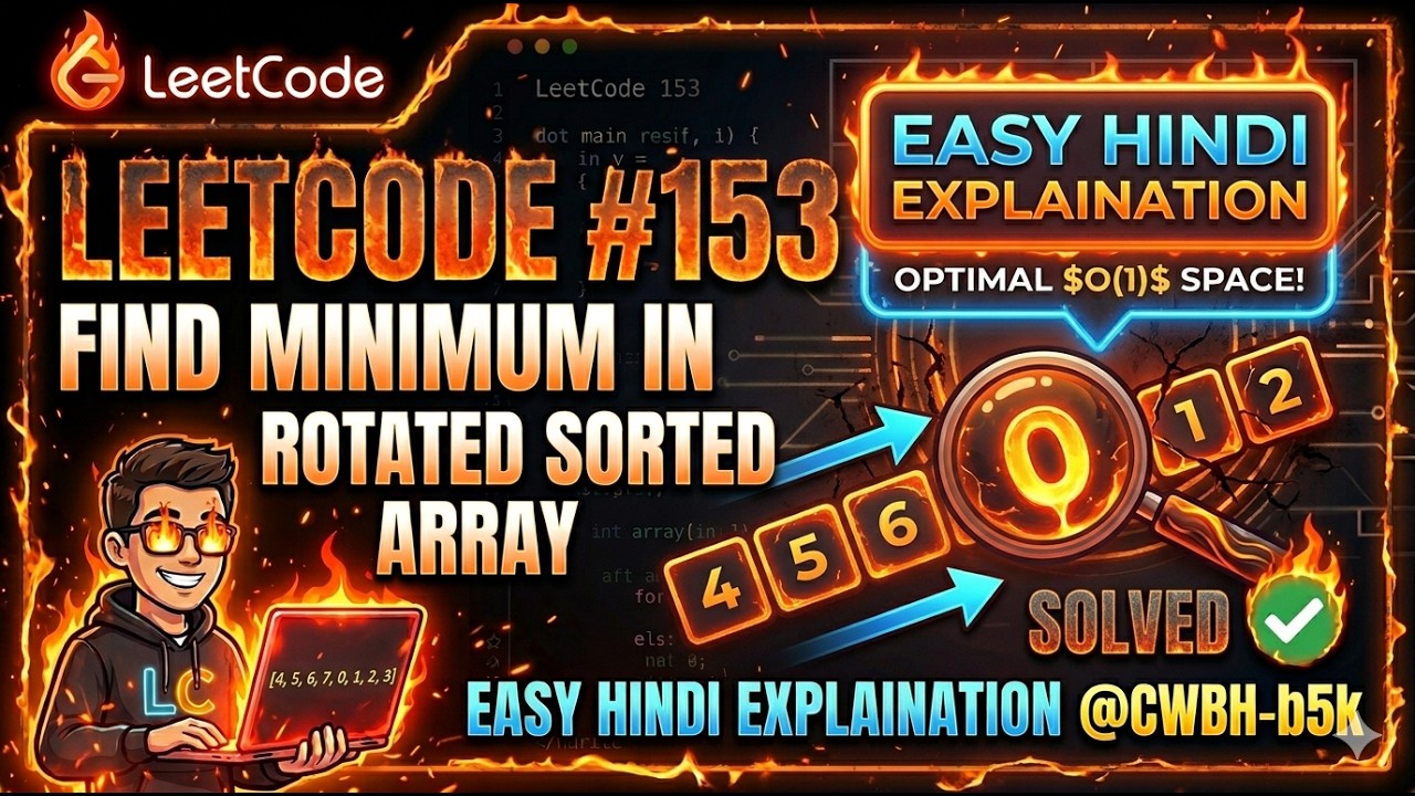 LEETCODE 153||FIND MIN ROTATED SORTED ARRAY @CWBH-b5k #dsa #trending # ...